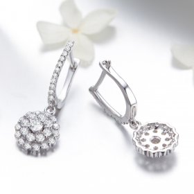 PANDORA Style Flower of Light Hoop Earrings - SCE517