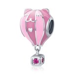 Pandora Style Silver Charm, Animal Ballon, Pink Enamel - SCC1378