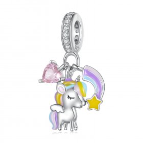 Pandora Style Rainbow Unicorn Dangle - SCC2468