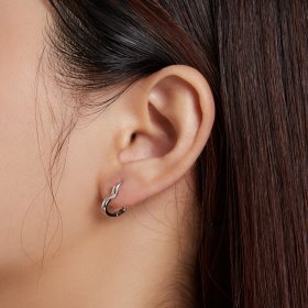PANDORA Style Metal Heart Hoop Earrings - SCE1174-A