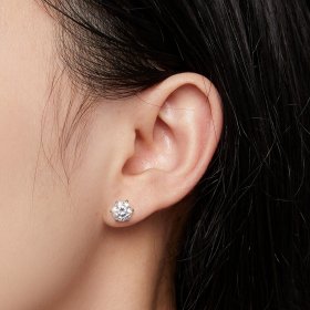 Pandora Style 1 Carat Moissanite Stud Earrings - MSE021-S