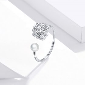 Pandora Style Silver Open Ring, Ball of Yarn - SCR690