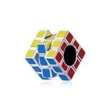 Pandora Style Silver Charm, Colorful Cube, Multicolor Enamel - SCC1640