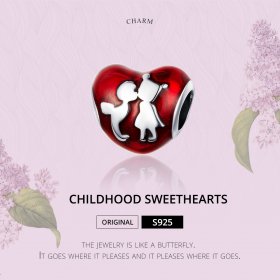 Silver Childhood Sweethearts Charm - PANDORA Style - SCC1187