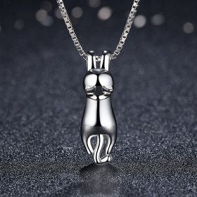 Silver Cat Necklace - PANDORA Style - SCN032