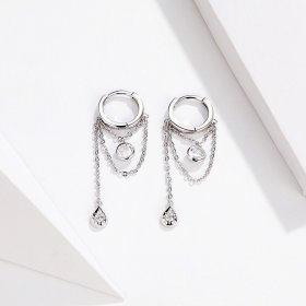 Silver Puberty Hanging Earrings - PANDORA Style - SCE638