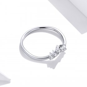 Pandora Style Silver Ring, Princess Crown - SCR686
