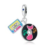 PANDORA Style Tape and Record Dangle Charm - SCC2219