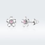 Pandora Style Silver Stud Earrings, Daisy Flower Stud - SCE784