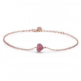 Rose Gold Elegant Heart Chain Bracelet - PANDORA Style - SCB050