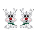 Pandora-inspired Christmas Reindeer Studs Earrings - BSE920