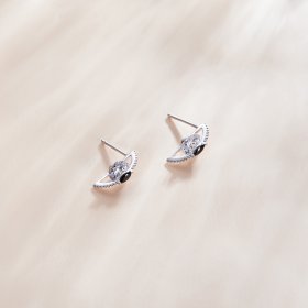 PANDORA Style Between Black and White Stud Earrings - SCE1036