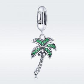 Pandora Style Silver Bangle Charm, Palm Tree - SCC697