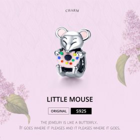 Silver Little Mouse Charm - PANDORA Style - SCC1318