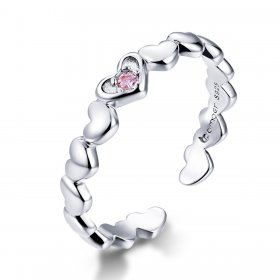 PANDORA Style Heart Mirror Open Ring - BSR100