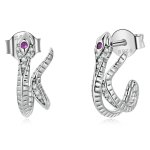 PANDORA Style Delicate Silver Snake Stud Earrings - BSE565