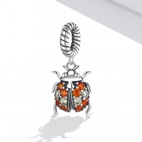 PANDORA Style Delicate Ladybug Dangle Charm - SCC2179