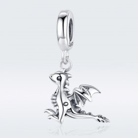 Pandora Style Silver Bangle Charm, You Are Magic Dragon - SCC1322