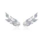 Pandora Style Silver Stud Earrings, Shining Wheat Ears - BSE415