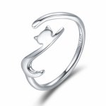 Silver Sticky Cat Ring - PANDORA Style - SCR220