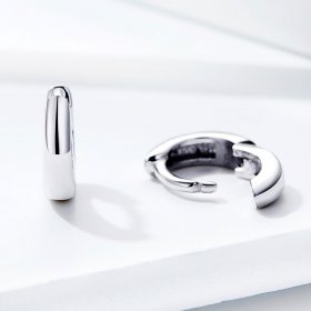 Silver Simple Dream Hoop Earrings - PANDORA Style - SCE552