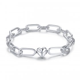 Pandora Style Chain Bracelet, Love of Paper Clips - SCB202