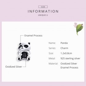 Silver Panda Charm - PANDORA Style - SCC1175