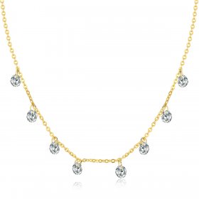 Gold-Plated Recollect Chain Necklace - PANDORA Style - SCN299-B