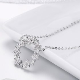 Pandora Style Silver Necklace, Full of Stars, Enamel - BSN028