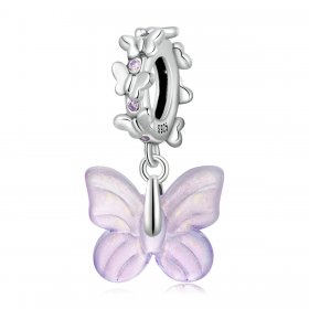 PANDORA Style Glass Butterfly Dangle Charm - SCC2087