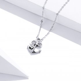 Pandora Style Silver Necklace, Loyal Love, Enamel - SCN458