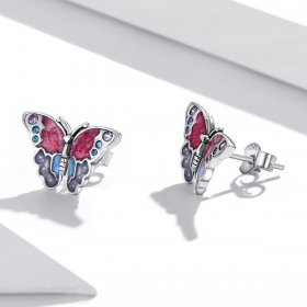 PANDORA Style Retro Butterfly Stud Earrings - SCE1332