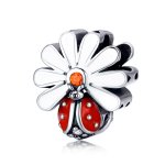 Silver Ladybug Charm - PANDORA Style - SCC1276