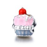 Silver Cup Cake Charm - PANDORA Style - SCC1084