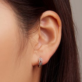 PANDORA Style Knot Hoop Earrings - SCE1523