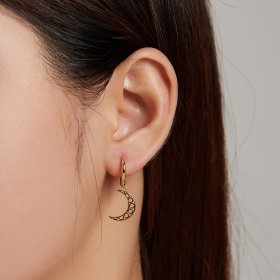 PANDORA Style Minimalism - Crescent Hoop Earrings - SCE1191