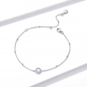 Pandora Style Silver Bracelet Gorgeous, Opal - BSB054