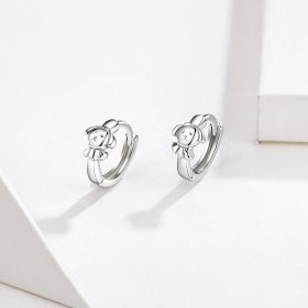 Silver Honest Puppy Hoop Earrings - PANDORA Style - SCE662