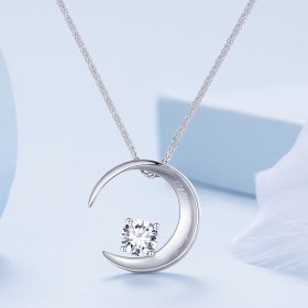 Pandora Style Moon Necklace - BSN311