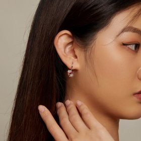 Pandora Style Sakura Hoop Earrings - BSE866