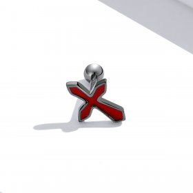 PANDORA Style Dark Cross Stud Earrings - SCE1327