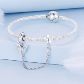 Pandora Style Butterfly Safety Chain - BSC801