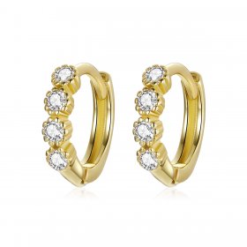 Pandora Style 18ct Gold Plated Hoop Earrings , Stylish - SCE1126