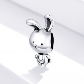 Pandora Style Silver Charm, Cute Bunny - SCC1517