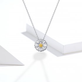 Silver Daisy Necklace - PANDORA Style - SCN370