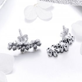 Silver Contracted Daisy Stud Earrings - PANDORA Style - SCE419