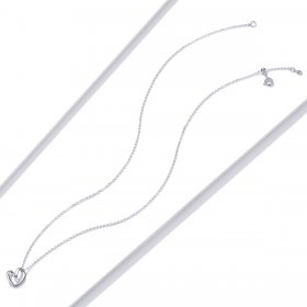 Pandora Style Silver Necklace, Thanksgiving Heart, Enamel - SCN450