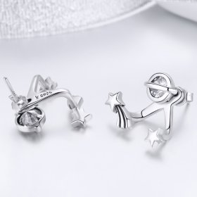Silver Shining Meteor Stud Earrings - PANDORA Style - SCE474