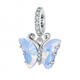 Pandora Style Blue Aurora Butterfly Dangle - SCC2305