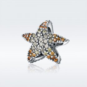 Pandora Style Silver Charm, Starfish - SCC586